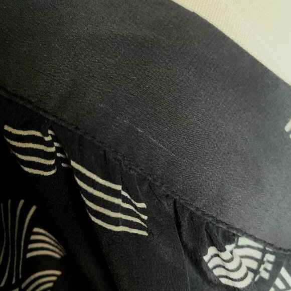 Urban Outfitters Lux Silk Pattern Black Tunic Top Dark Fairy Witchy Whimsigoth - Picture 11 of 13